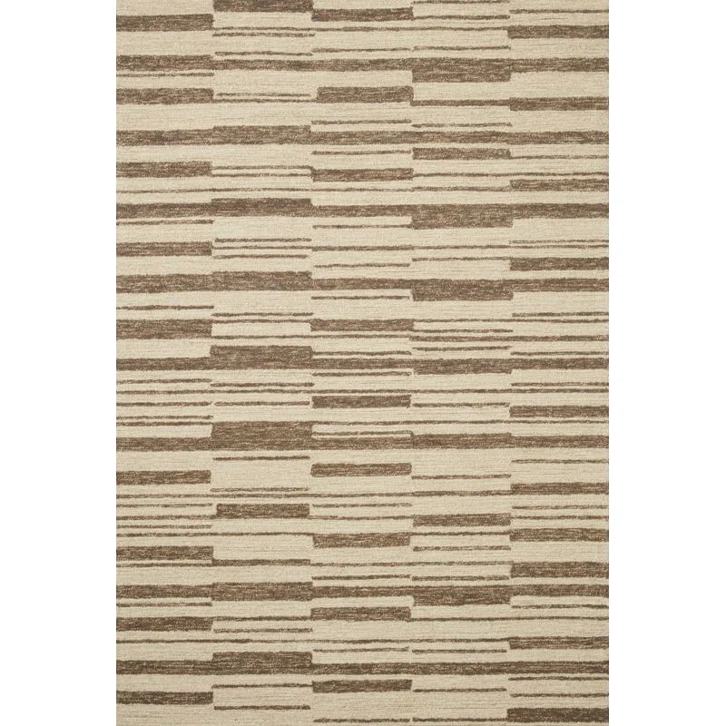 Chris Loves Julia x Loloi Polly Checkered Hand-tufted Beige/Tobacco Area Rug | Wayfair North America