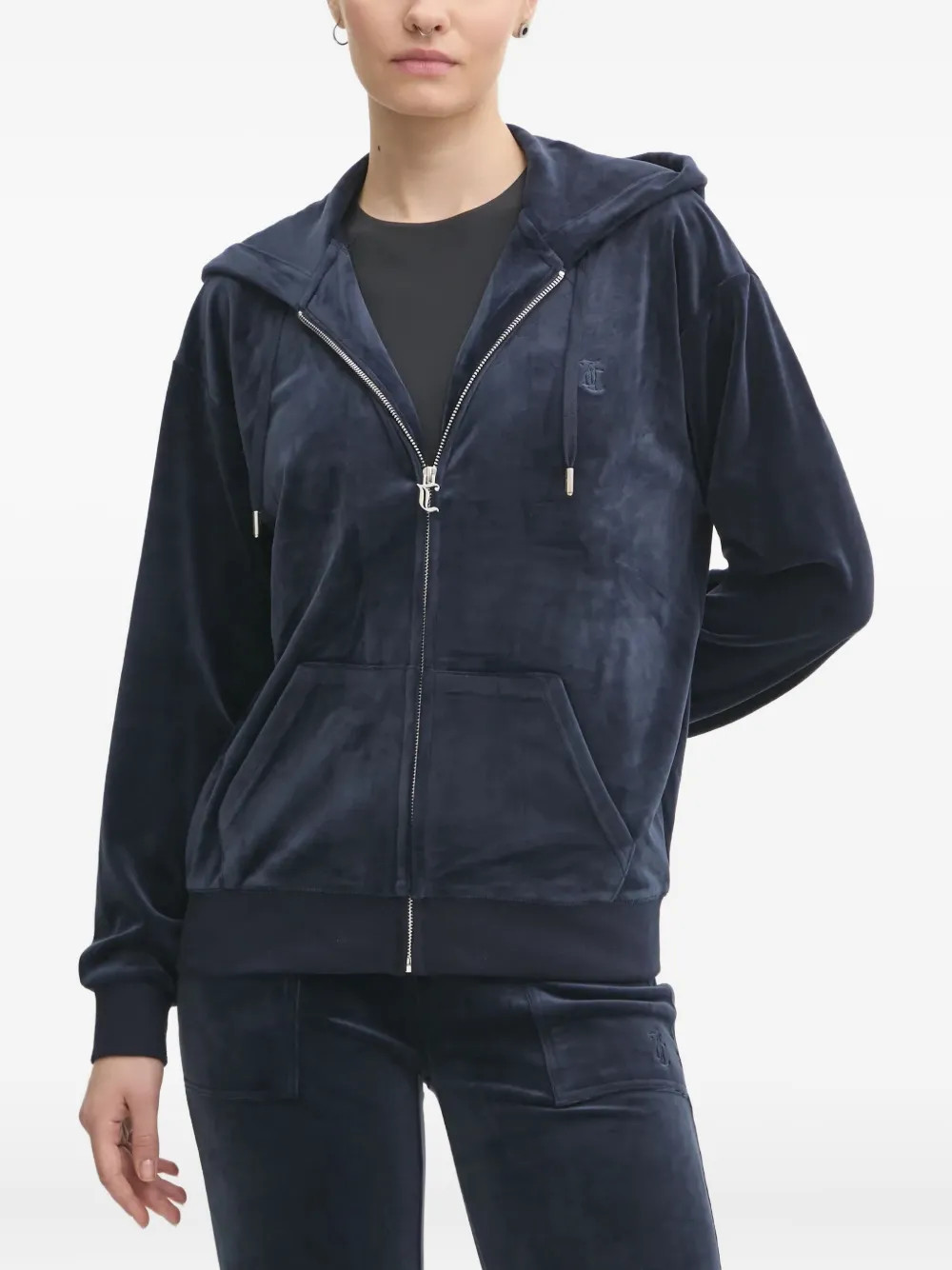 Juicy Couture hooded zip-up hoodie - Blue | Farfetch Global