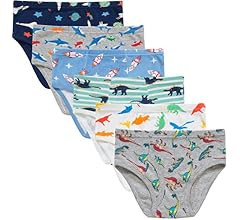 Little Boys Sharks Briefs Toddler Kids Truck Cars Underwear Soft Cotton Airplane Undies(Pack of 6) | Amazon (US)