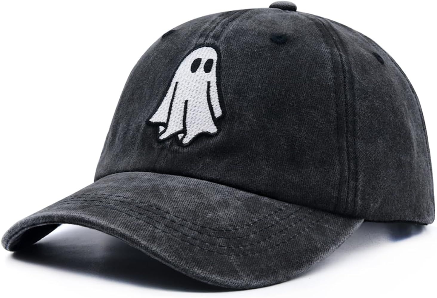 Cute Embroidered Toddler Ghost Hat, Adjustable Spooky Halloween Baseball Caps for Kids Ages 2-6 B... | Amazon (US)