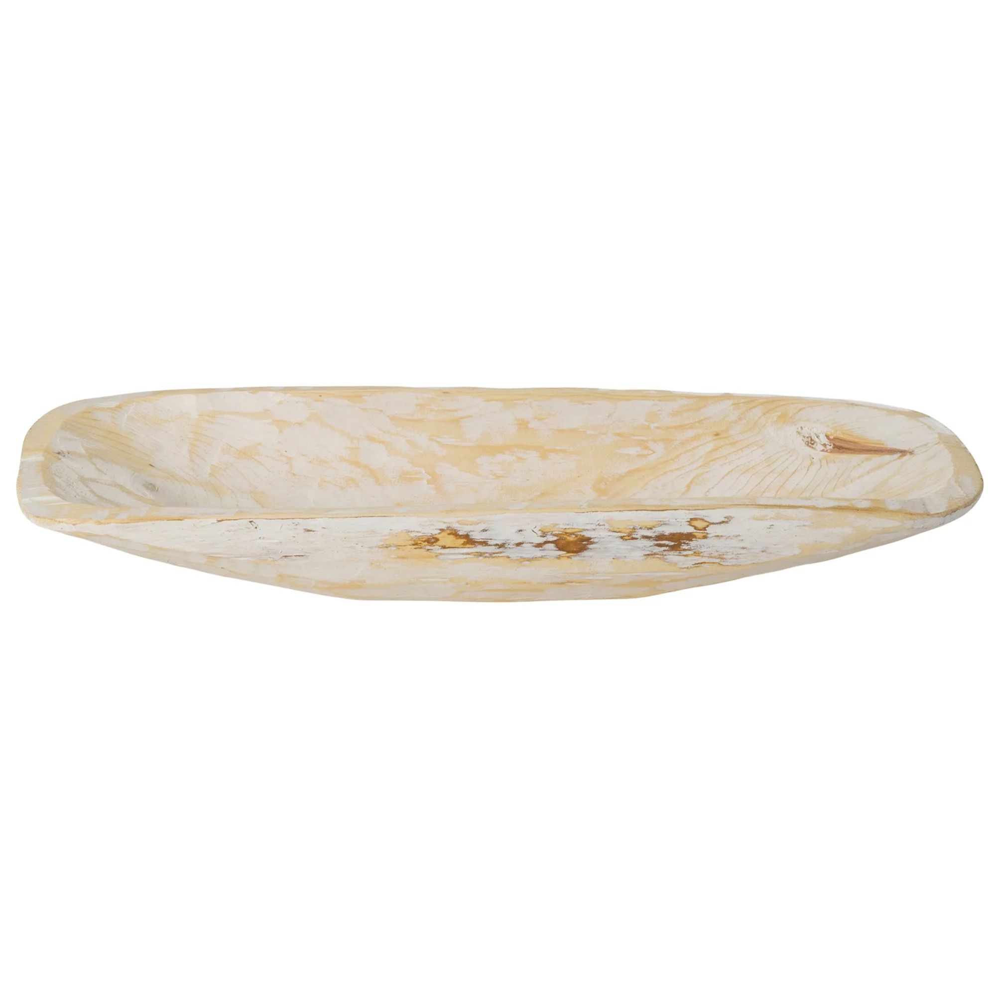 Luxury Living Furniture Solid Wood Hand-Carved Regular Decorative Bowl, White Decorative Bowl for... | Walmart (US)
