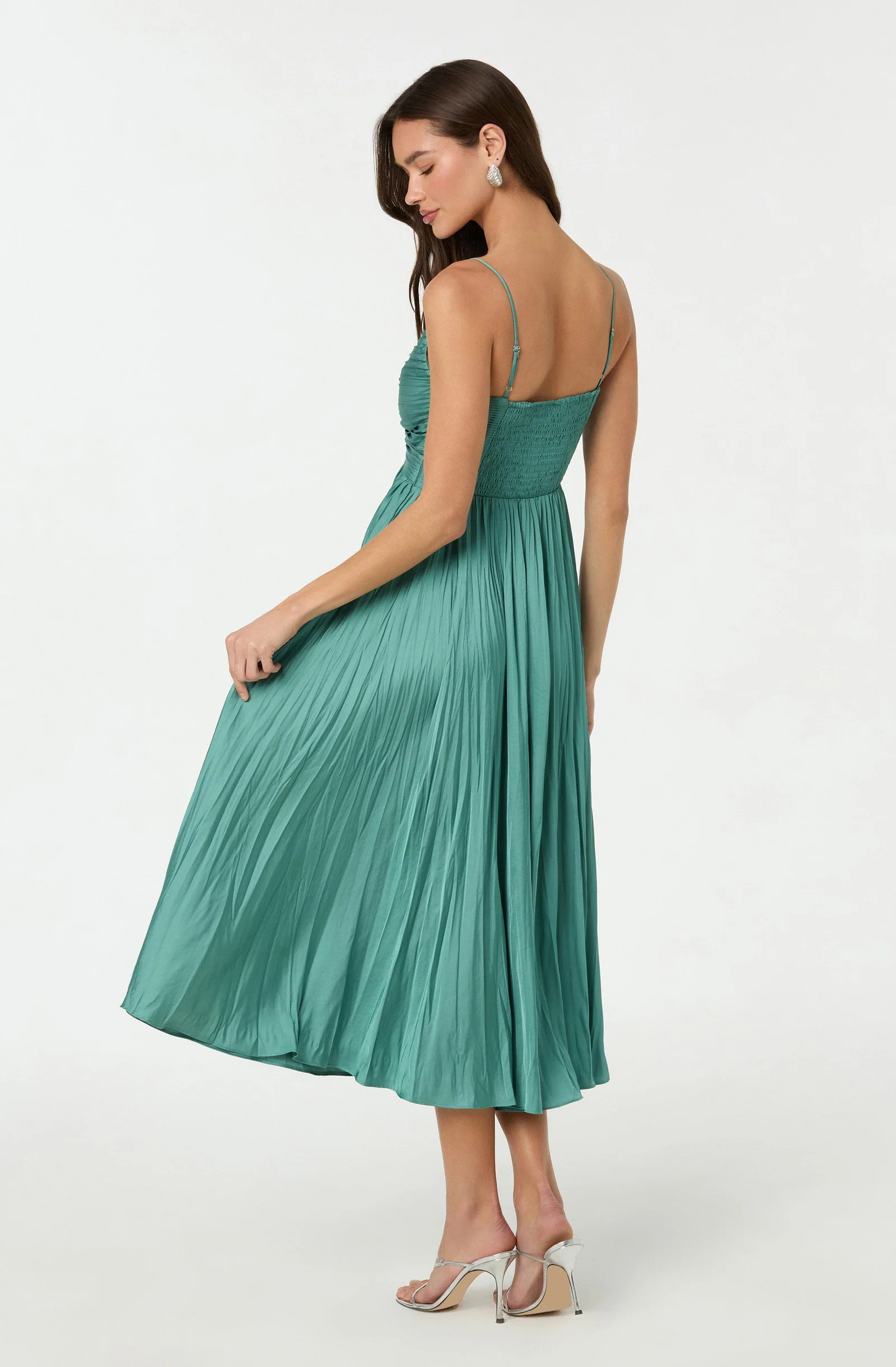 Maeve Pleated Midi Dress | ASTR The Label (US)