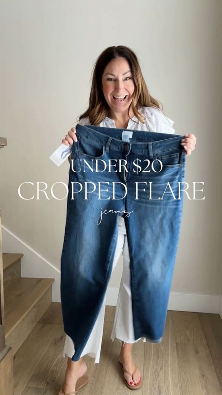 Jeans under $20 from Walmart 

These cropped flare jeans are stretchy and so cute but I did size up to a 14, the white is sheer at the pockets so wear longer top or skip the white. Wearing blouse in a large. 

Spring outfit, casual outfit, spring jeans 

#LTKmidsize #LTKVideo #LTKfindsunder50