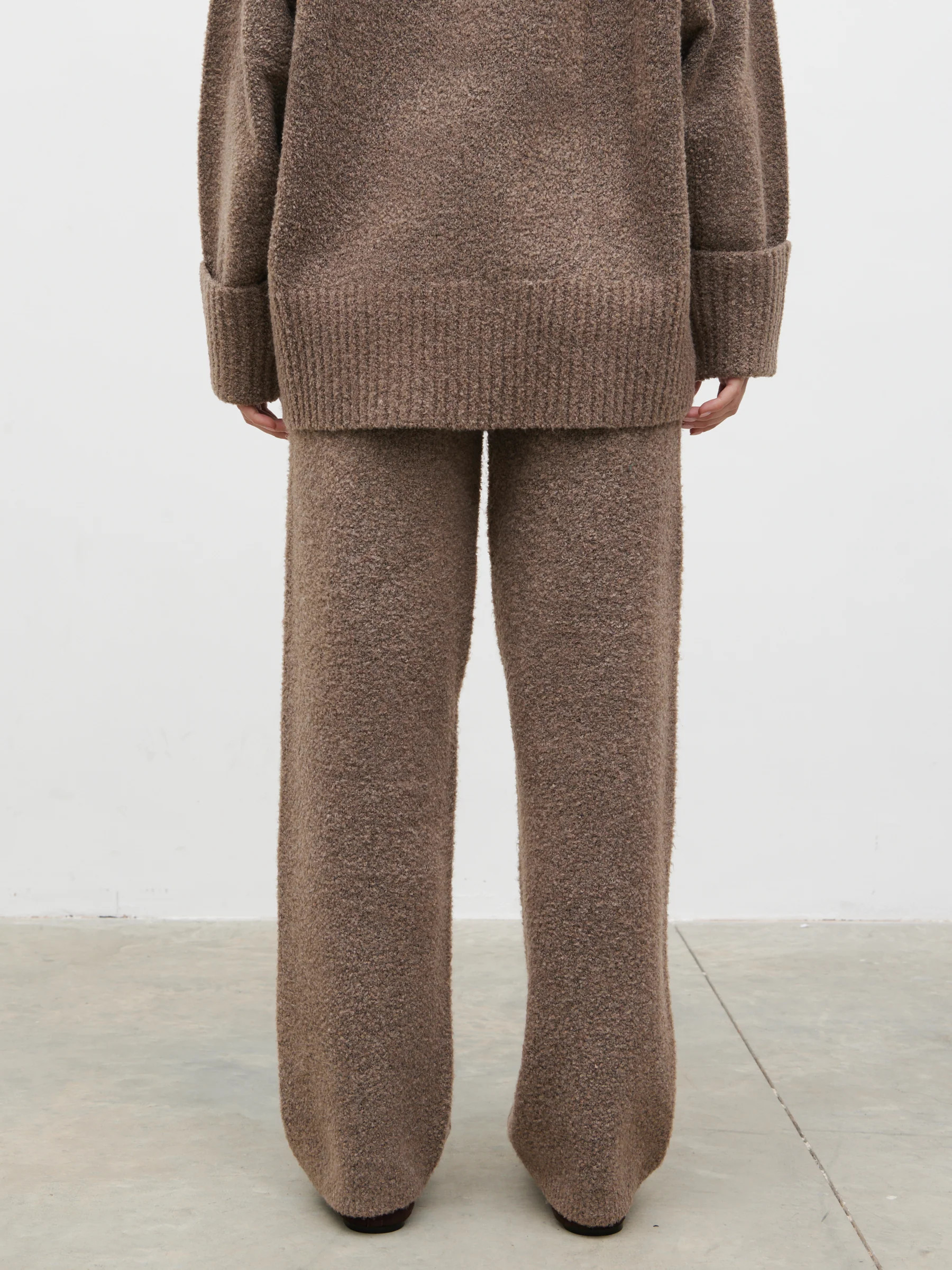 Camille Borg Drawstring Trousers - Mocha | Pretty Lavish (UK)