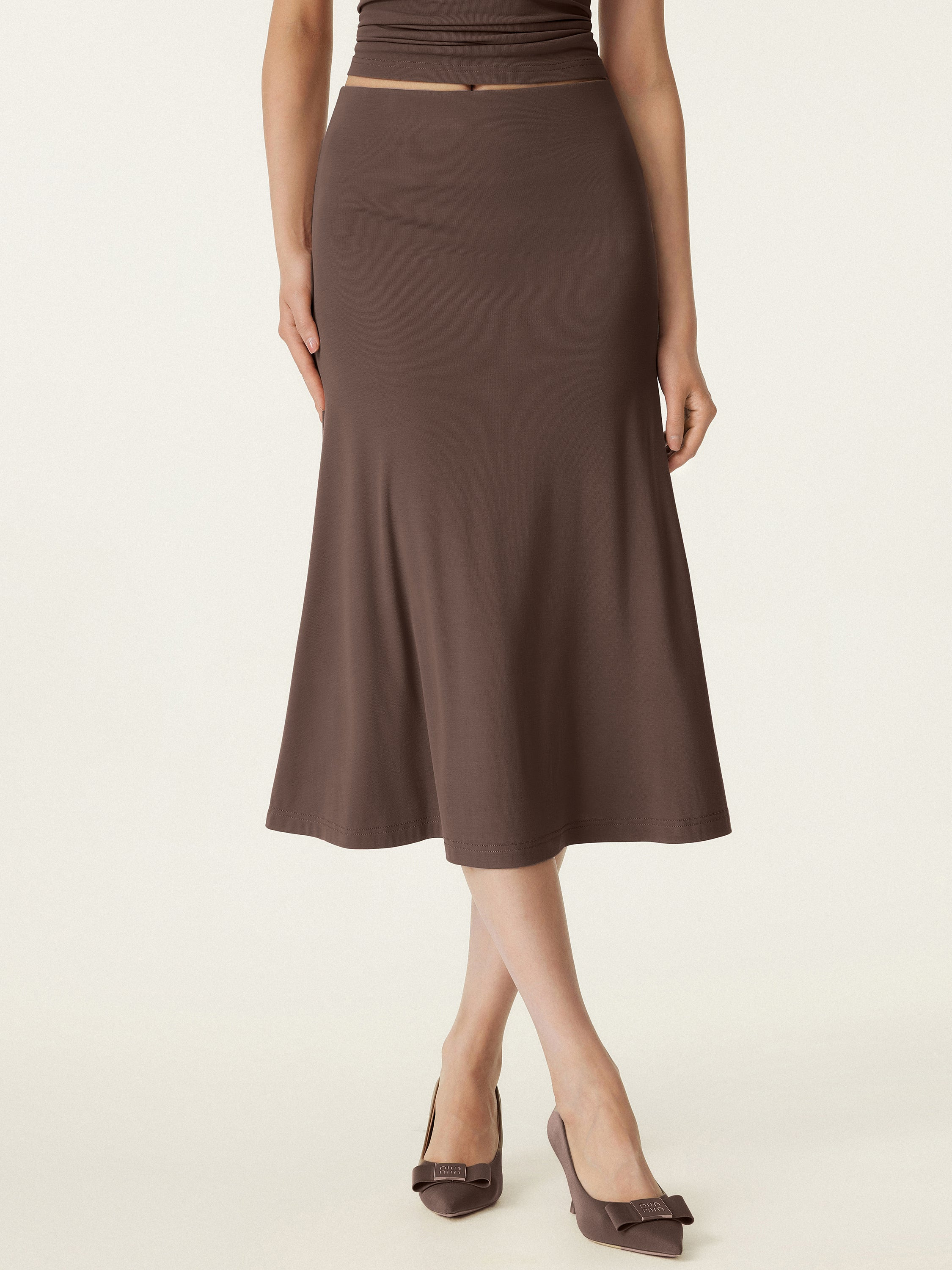 Breezy Pull-on Mermaid Midi Skirt | OGLmove