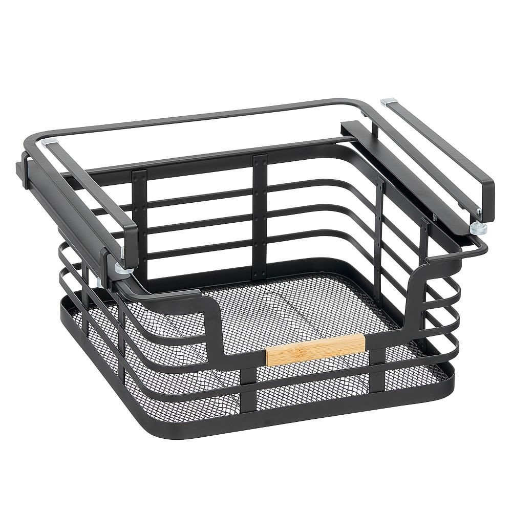 Metal Uts Sliding Basket 11in, Black, Set of 2 | West Elm (US)