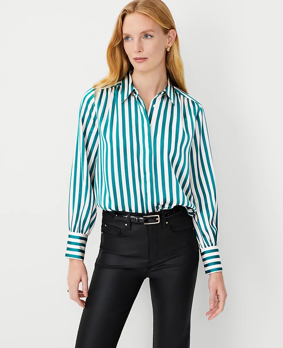 Striped Button Down Shirt | Ann Taylor (US)