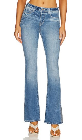 Abilene High Rise Baby Boot Slit Jean in Alamo | Revolve Clothing (Global)