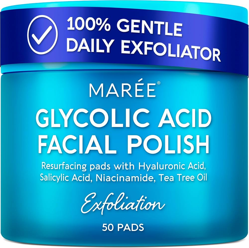 MAREE Glycolic Acid Pads - Toner Pads for Face Cleansing - Exfoliating Pad with Tea Tree Oil, Sal... | Amazon (US)
