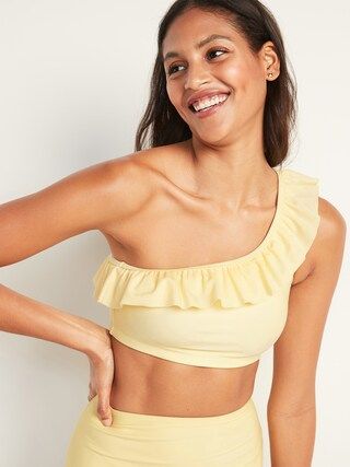 Ruffled One-Shoulder Swim Top for Women | Old Navy (US)