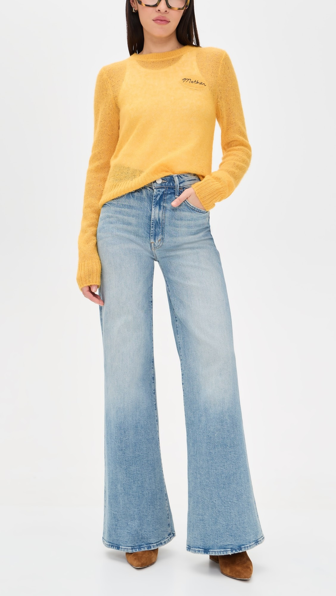 MOTHER The Hustler Roller Sneak Jeans | Shopbop | Shopbop