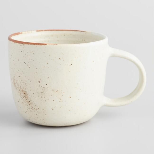 Natural Terracotta Speckled Potterfts Mugs Set Of 4 | World Market