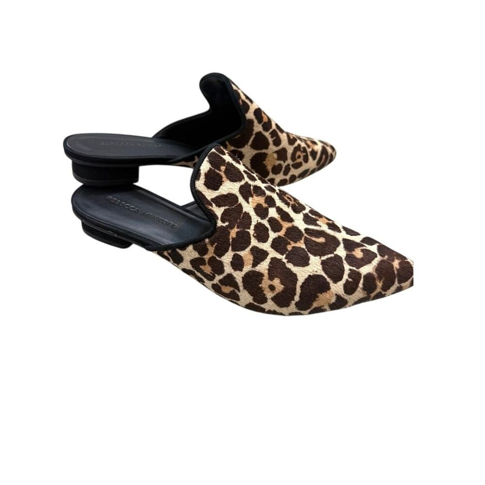 Rebecca Minkoff 8 Chamille Too leopard print pony cow hair mules 3468 | Poshmark