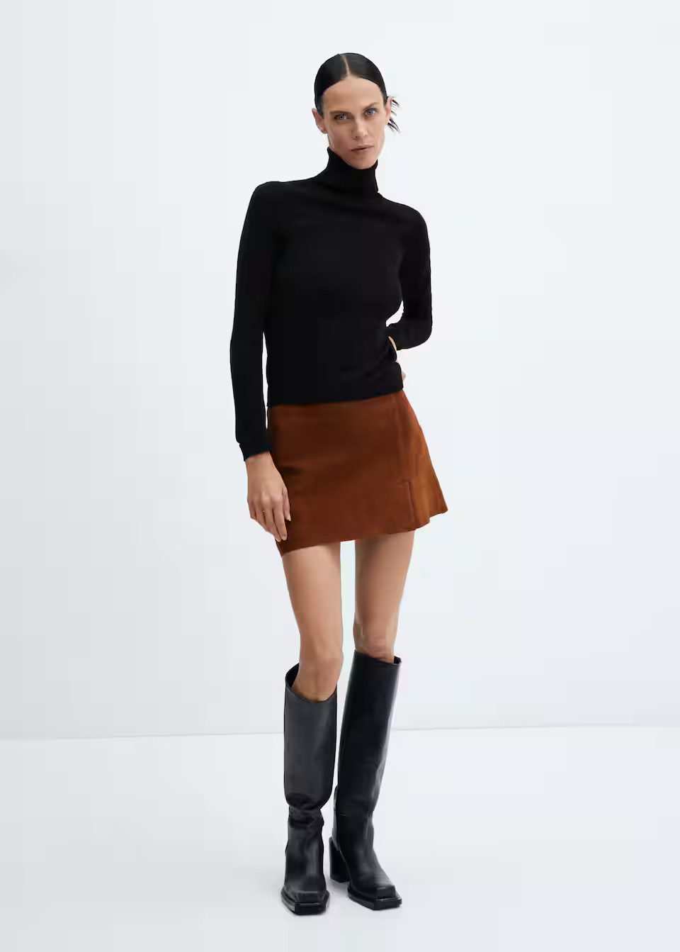 Fine-knit turtleneck sweater -  Women | Mango USA | MANGO (US)