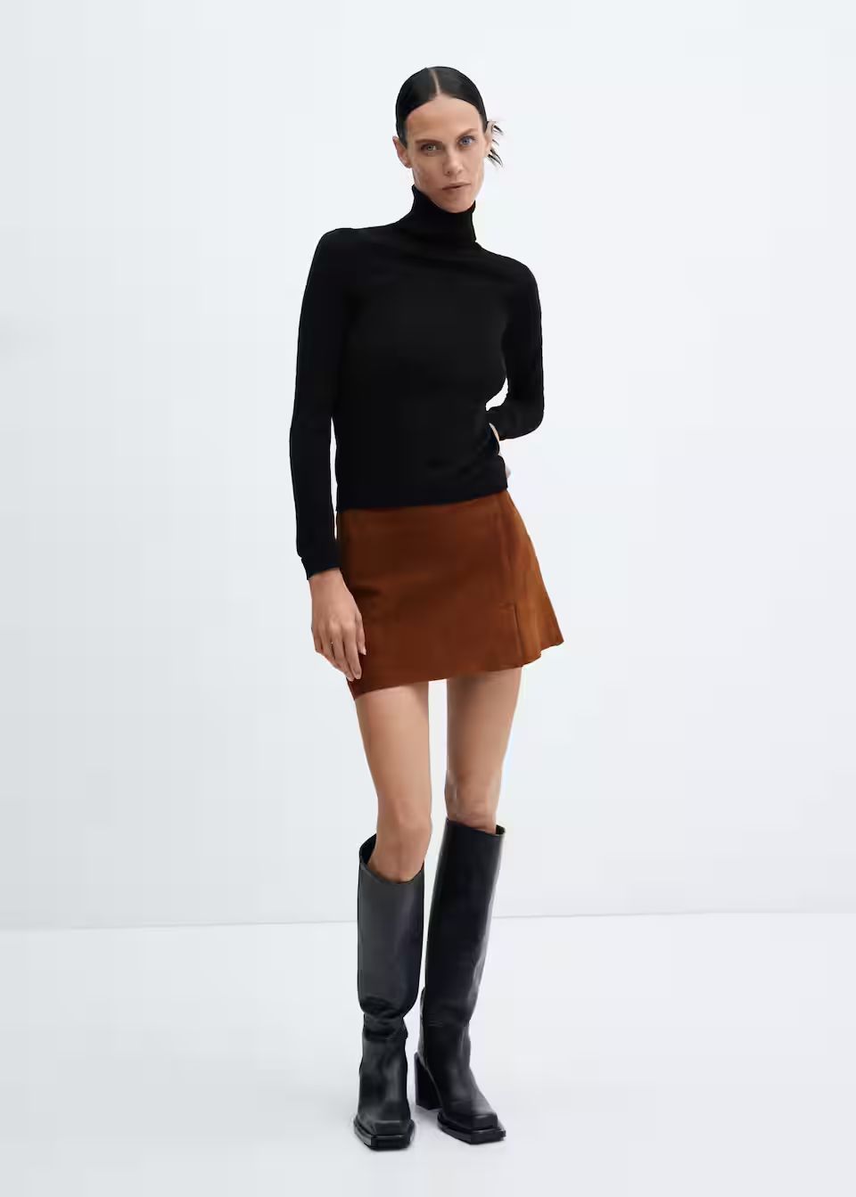 Fine-knit turtleneck sweater -  Women | Mango USA | MANGO (US)
