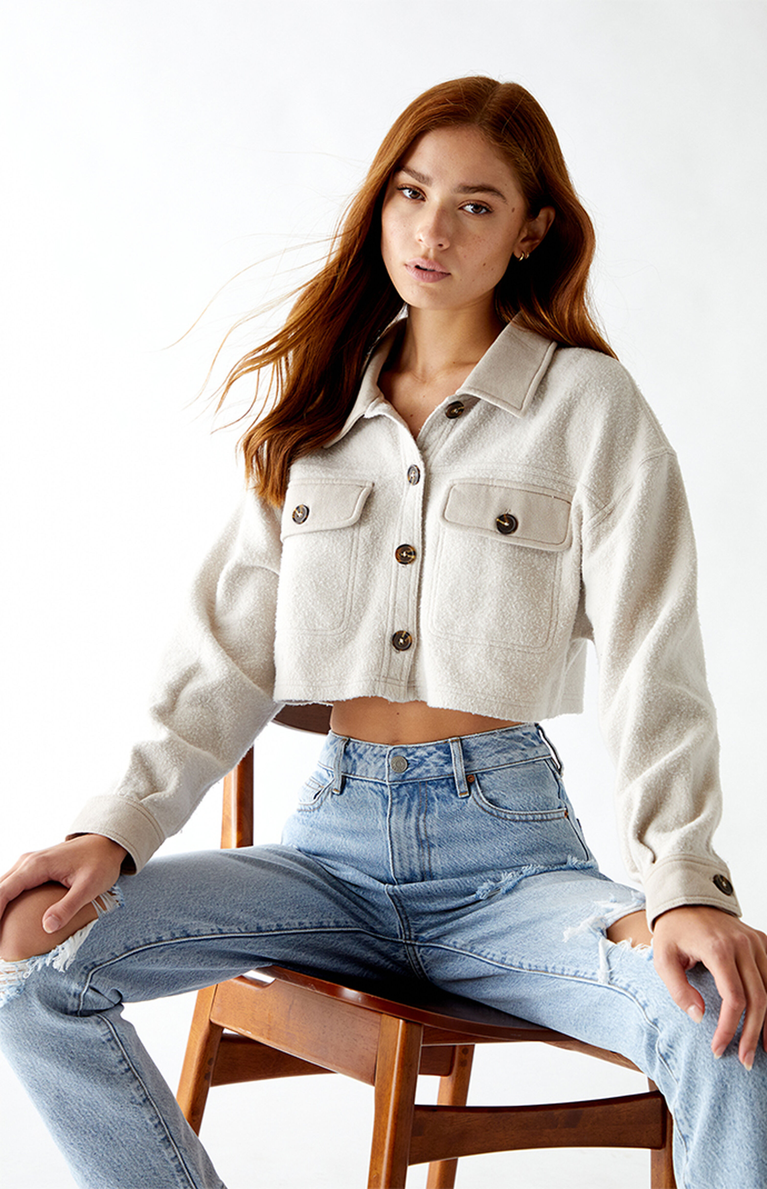 PacSun Charlie Cropped Shacket | PacSun | PacSun