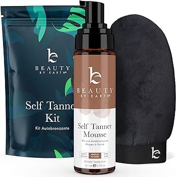 Self Tanner Tanning Mousse Kit - USA Made with Natural & Organic Ingredients, Self Tanner Mousse ... | Amazon (US)