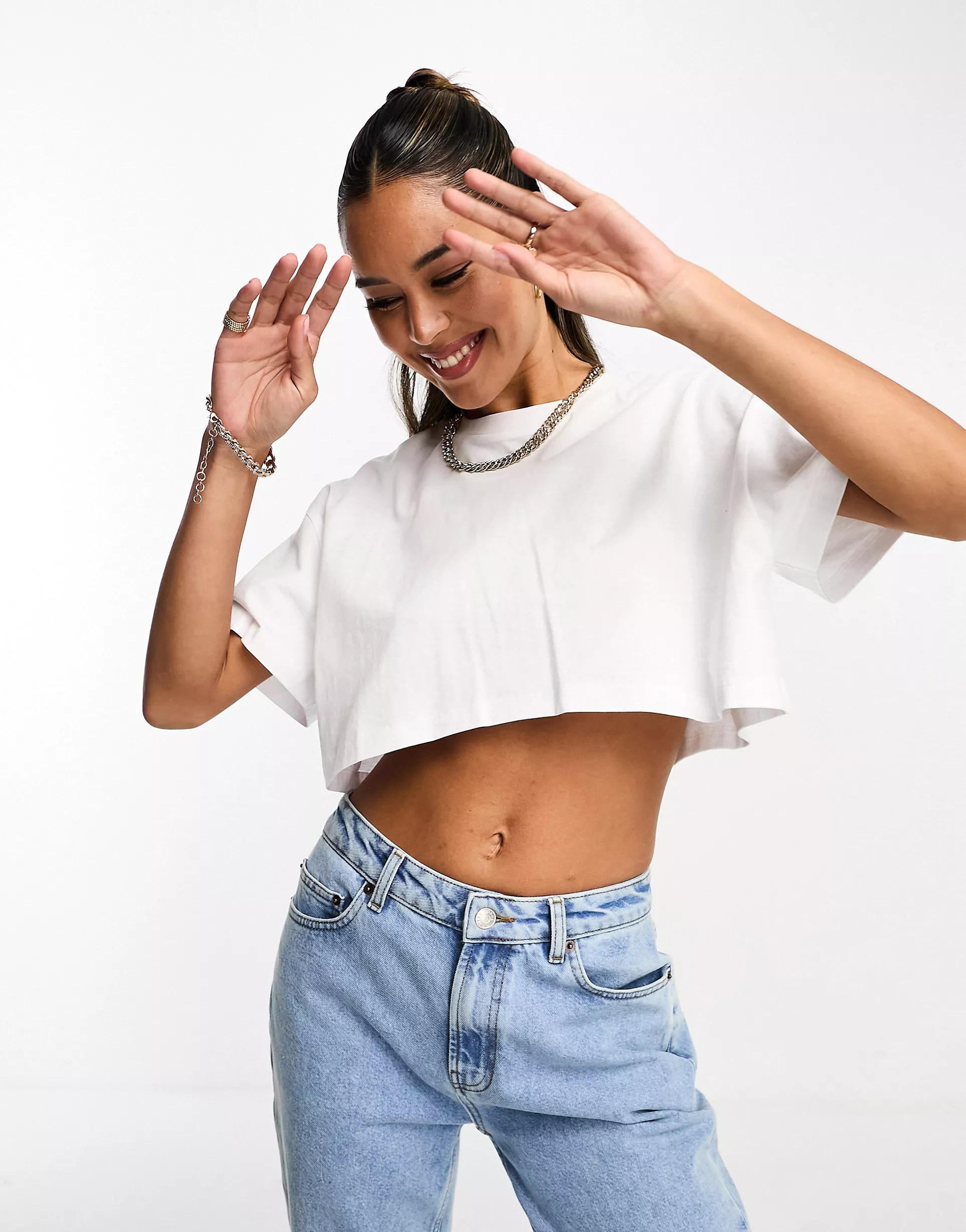 Camiseta súper corta en blanco de ASOS DESIGN | ASOS (Global)