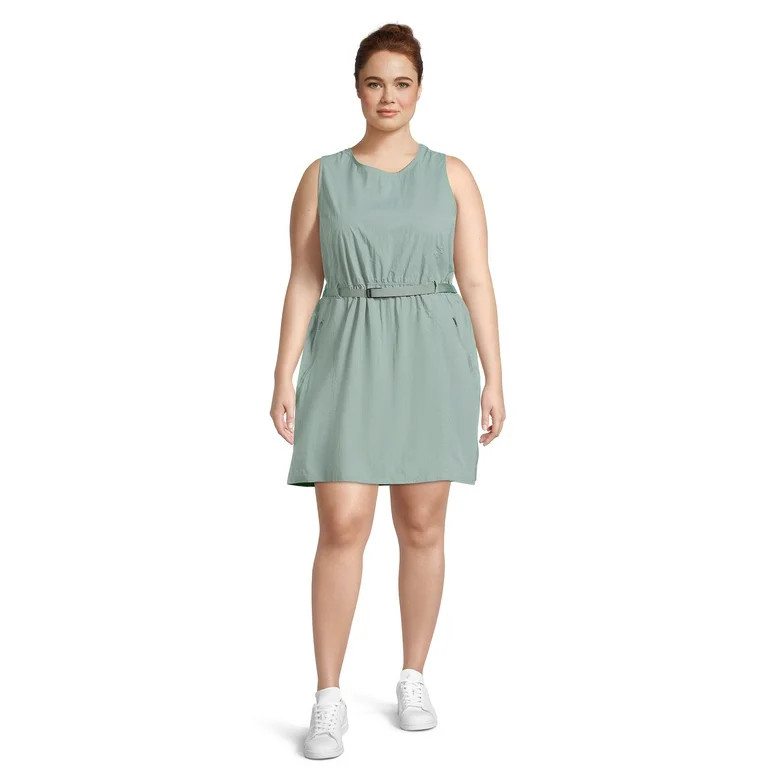 Avia Women's Plus Size Sleeveless Dress with Belt | Walmart (US)