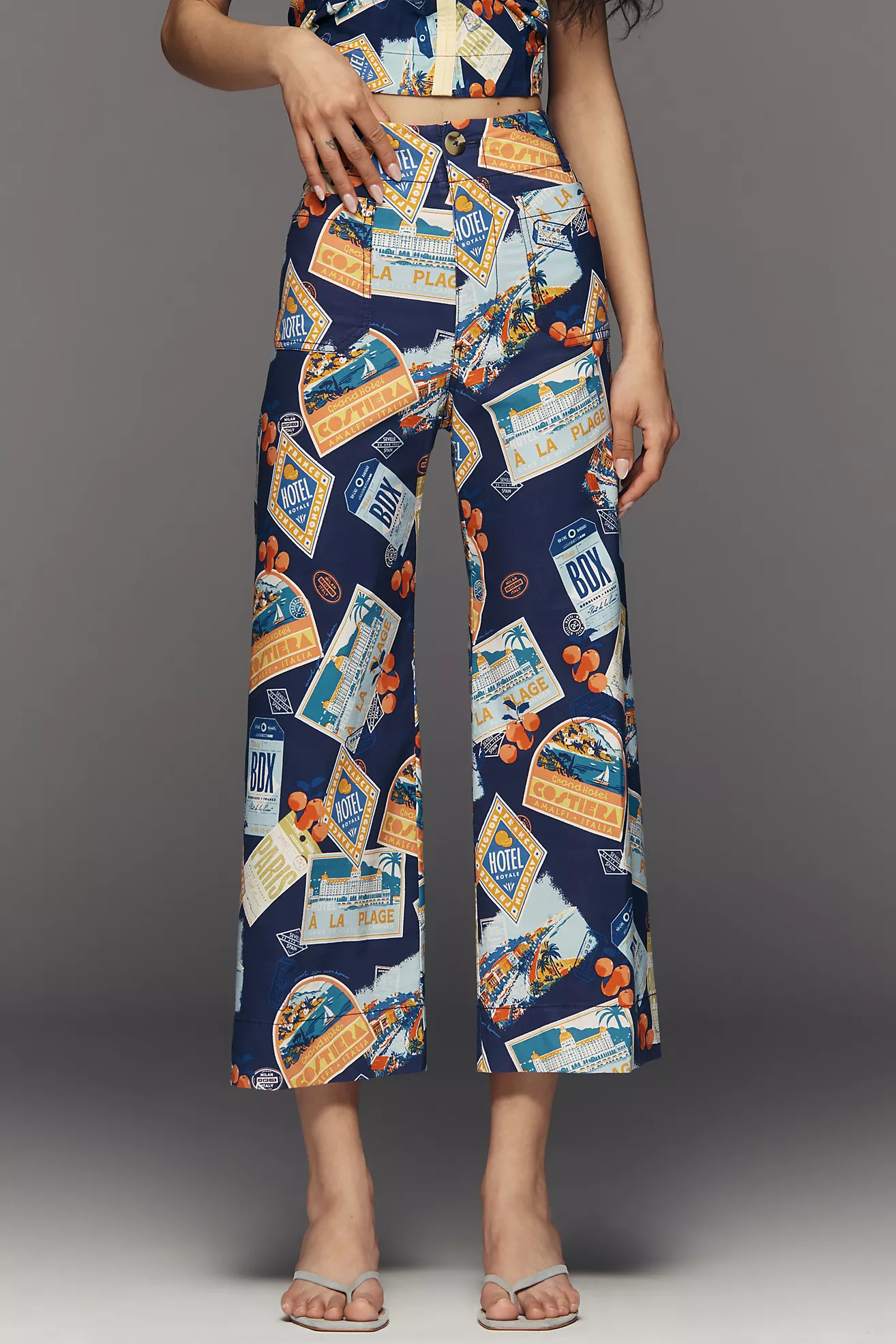 The Colette Magic Fabric Crop Wide-Leg Pants by Maeve | Anthropologie (US)