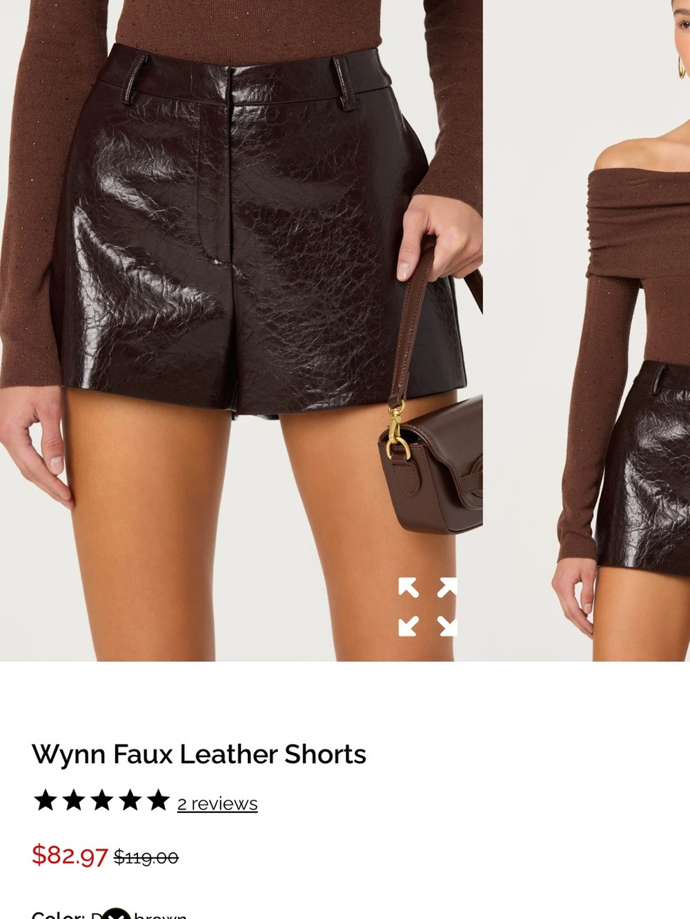 NWT Astr the Label High-Waist Faux Leather Shorts \u2014 Dark Brown | Poshmark