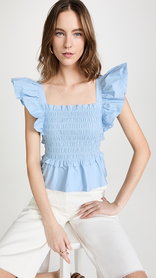 Sleeveless Smocked Top | Shopbop