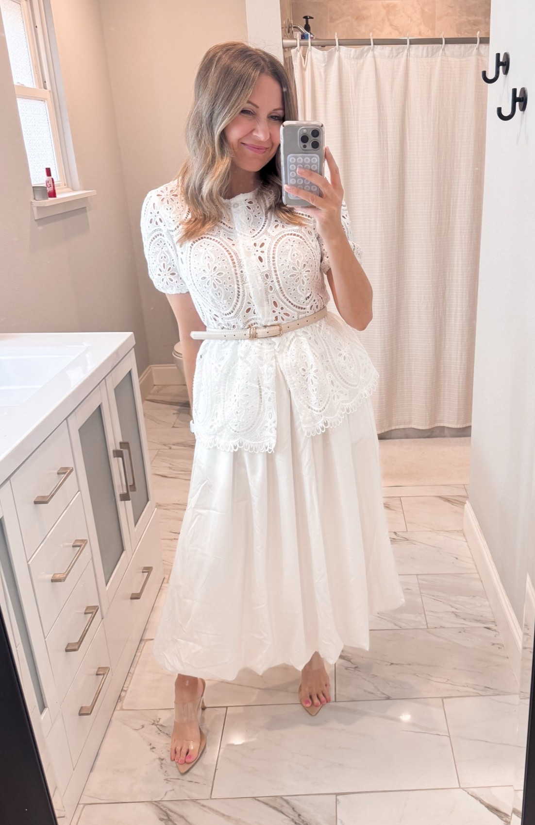 Small skirt, if between sizes, go down one in the top!

#LTKootd #LTKmomlife #LTKOver40