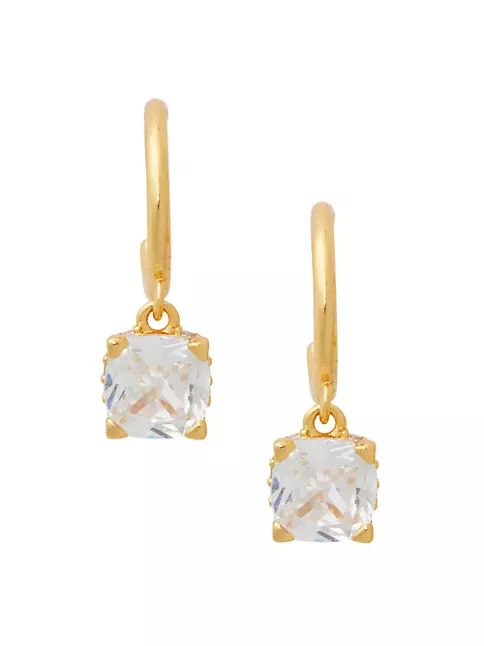 Goldtone Or Silvertone & Cubic Zirconia Drop Earrings | Saks Fifth Avenue