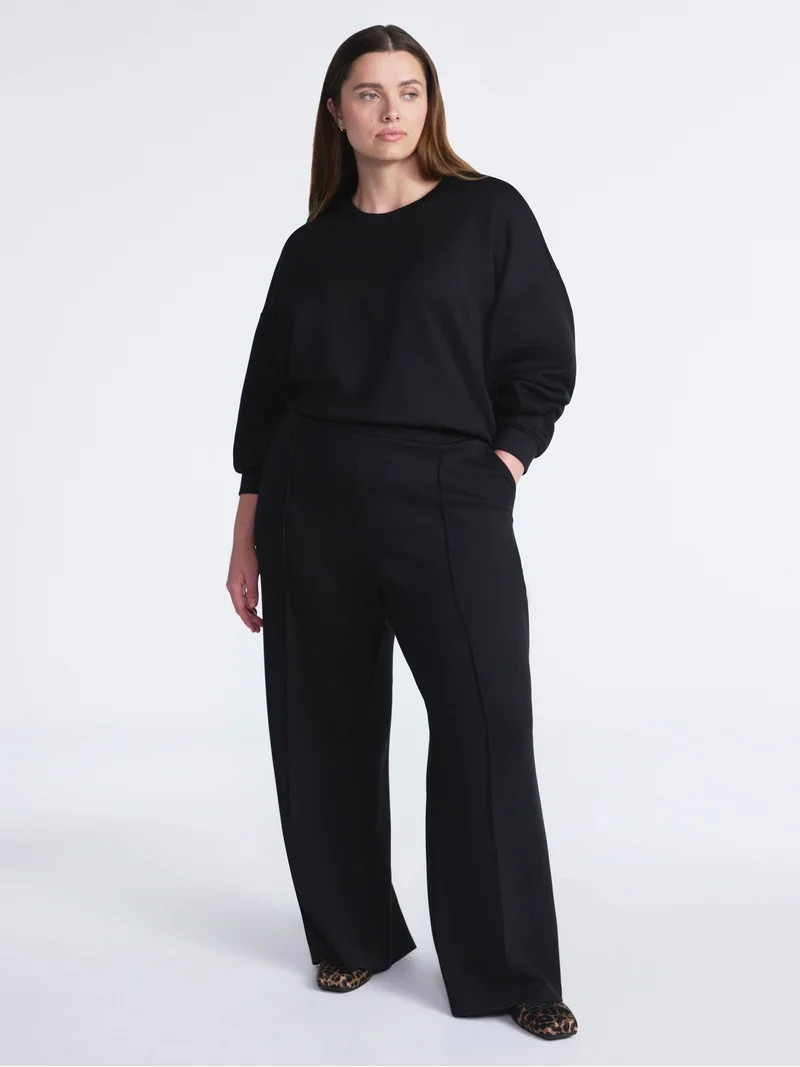 Scoop Women’s and Women’s Plus New Scubaknit Seamed Sweatpants, Regular and Short Lengths, Si... | Walmart (US)