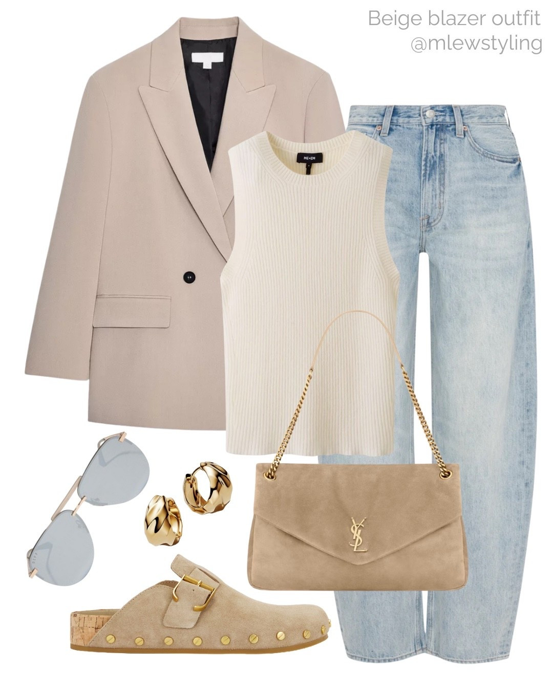 Oversized blazer & suede clogs 🤍

Tags: Zara new in beige basket, agolde barrel leg jeans, knit tank,
suede ysl bag, Veronica beard suede clogs, aviator sunglasses, autumn fashion, fall outfit, neutral aesthetic, capsule wardrobe 

#LTKItBag #LTKStyleTip #LTKShoeCrush