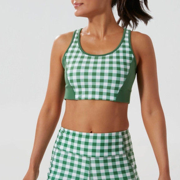 Tuckernuck Trellis Sports Bra Tnuck Sport Size S Small green and white | Poshmark