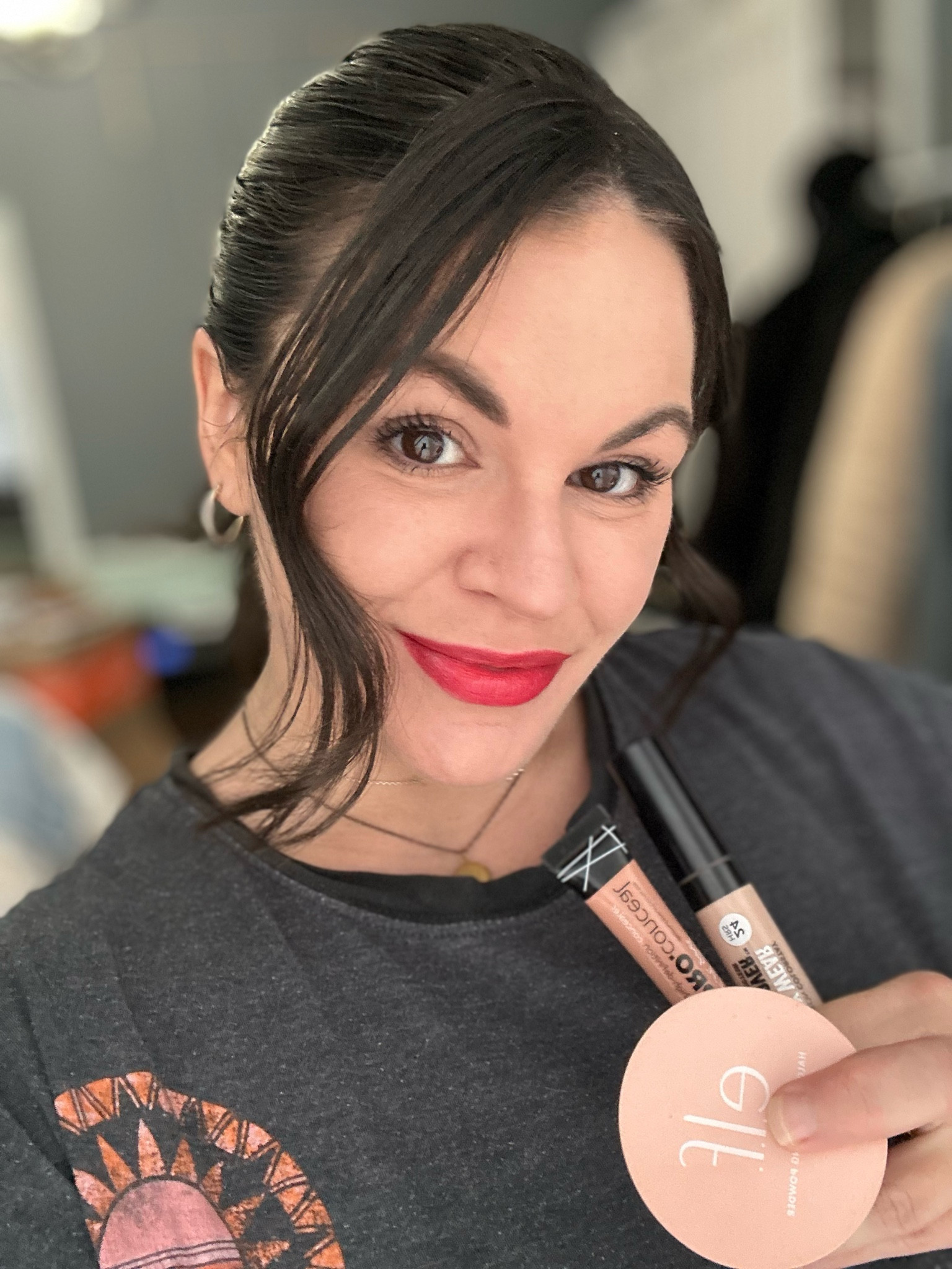 I might not be getting a full nights rest in the third trimester but this three product routine makes it look like I am!

The $4 peach color corrector is the biggest key to covering those dark shadows. And the concealer is probably the closest drugstore doop to Shapetape I’ve found. Finishing it off with a pink tinted powder adds that last touch of brightness. All in all, I spent less on all three of these than the expensive concealers I used to use that worked half as well.

#LTKBeauty