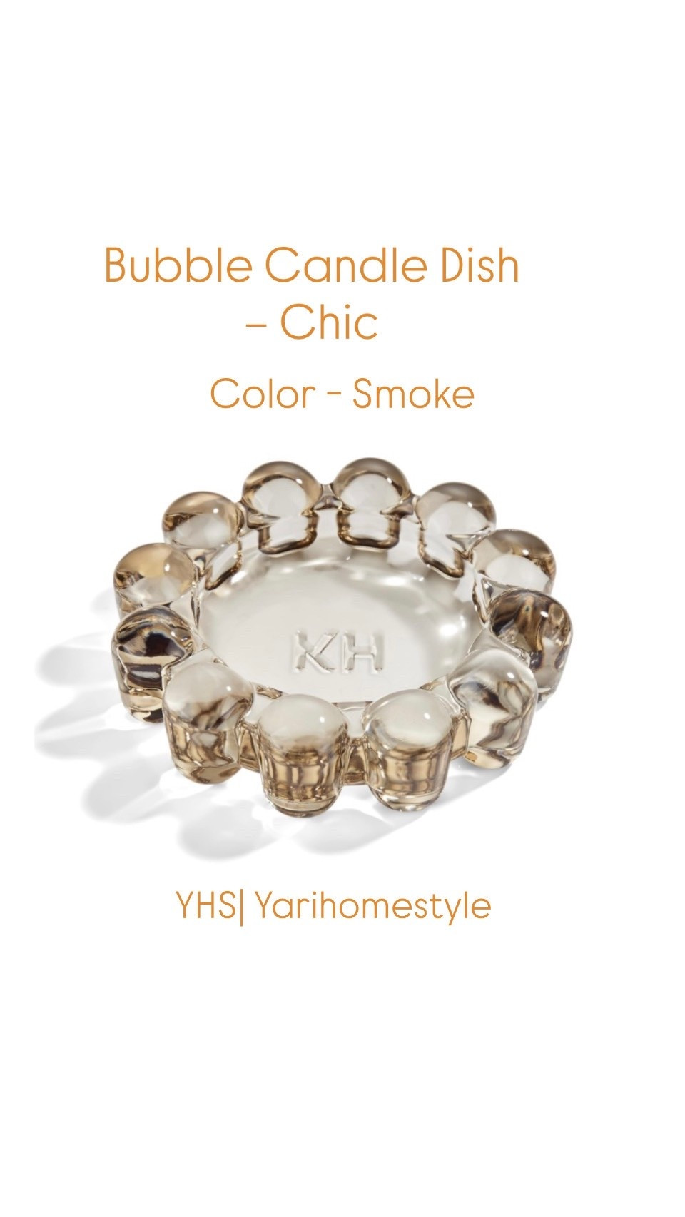 Bubble Candle Dish
- Chic
Color - Smoke

YHS|Yarihomestyle 

#LTKBeauty #LTKU #LTKHome