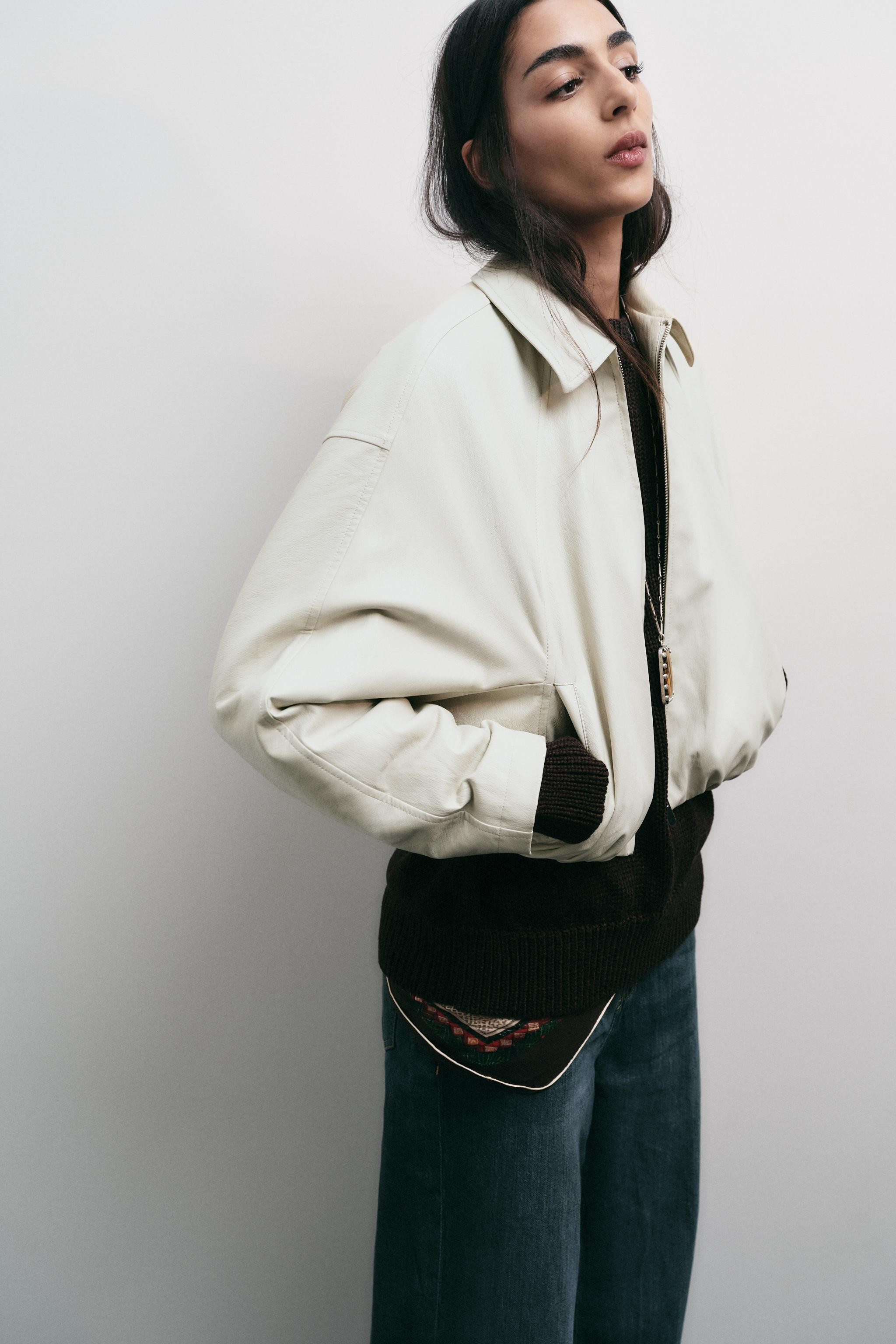 FAUX LEATHER BOMBER JACKET | Zara US