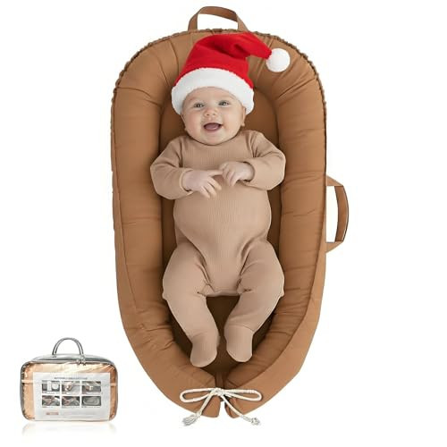 Baby Lounger - Infant Lounger for Newborn 0-24 Months, Pure Cotton Breathable Baby Nest Lounger Cover, Newborn Essentials for Baby Boys & Girls, Portable Baby Lounger for Home and Travel | Amazon (US)