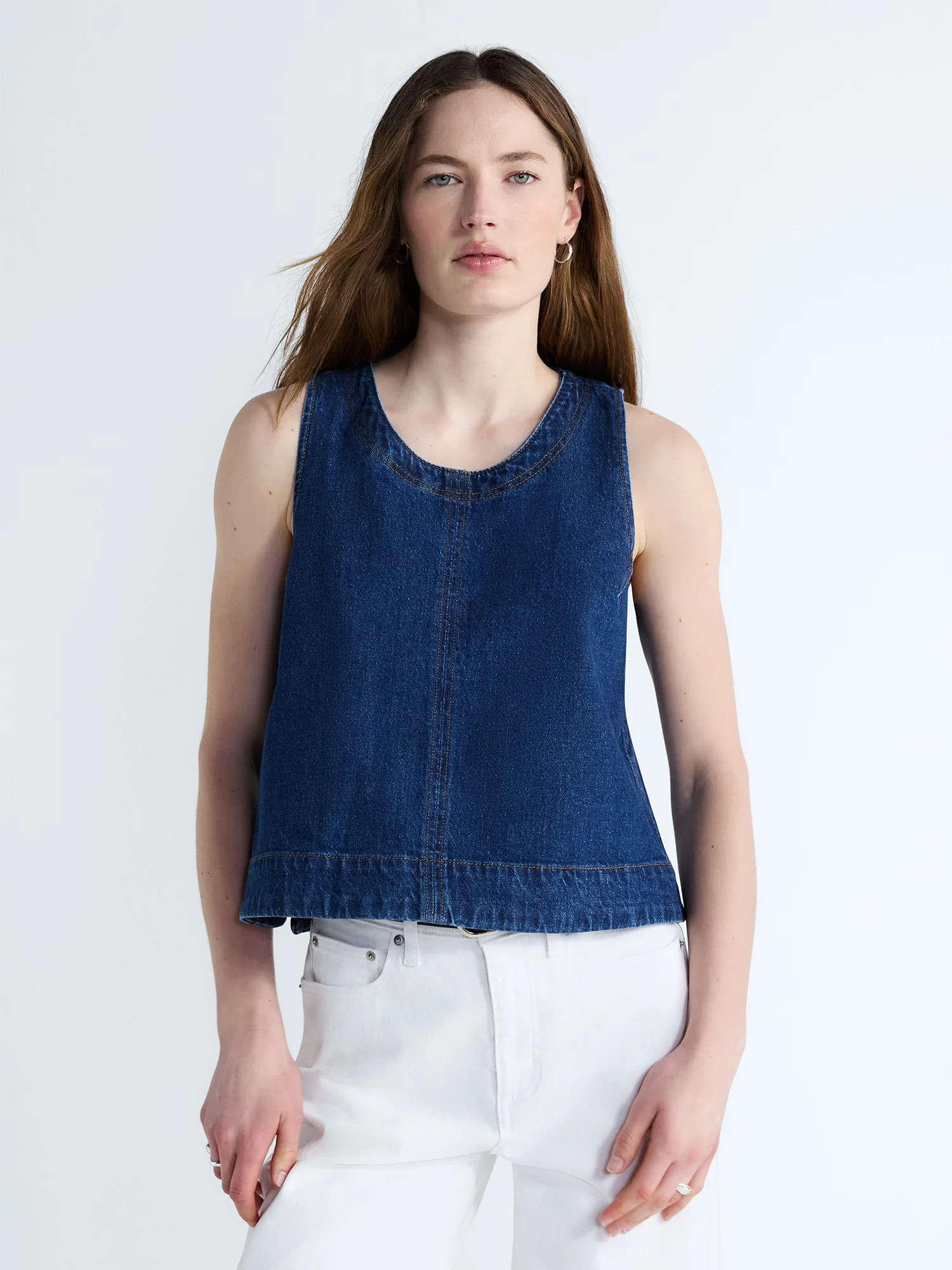 Free Assembly Women's Sleeveless Cropped Top, Sizes XS-XXL | Walmart (US)