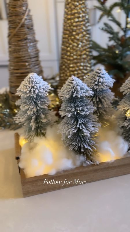 DIY wire tree tray!

How cute is this winter decor and so easy and fun to make!

Just hot glue the mini wire trees to the narrow wooden tray, wrap around the battery twinkle lights, and add some fake snow!

Winter decor
Christmas decor 
Christmas centerpiece 
Winter centerpiece 
Christmas diy
Christmas lights 

#LTKVideo #LTKHoliday #LTKhome