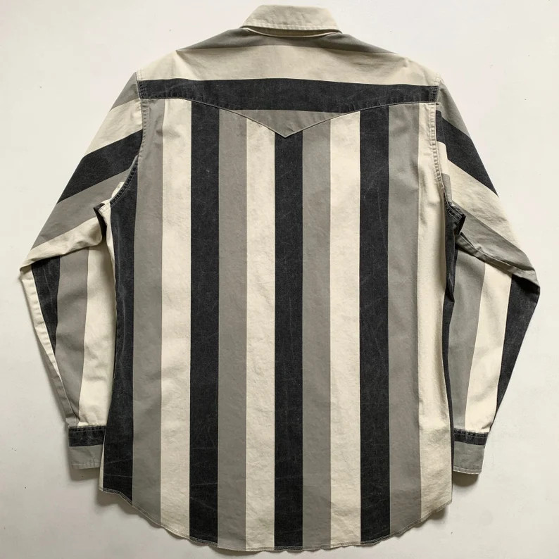 1990s Wrangler Brushpopper Western Shirt - Etsy | Etsy (US)