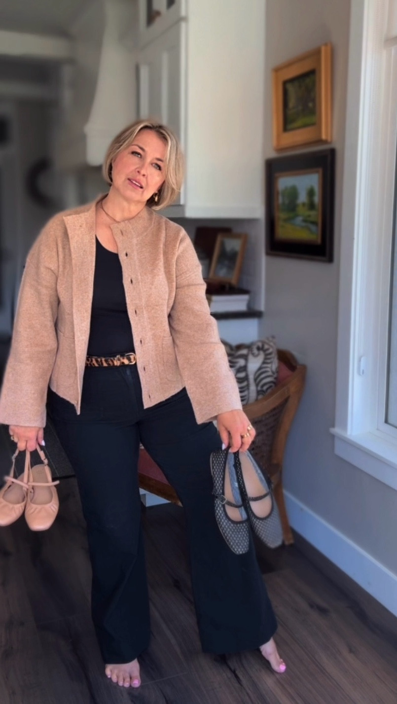 ✨ One cardigan, endless outfits ✨
This cozy camel cardigan is the perfect layering piece for fall and winter! Styled two ways for easy midlife fashion inspiration:
👖 Look 1: Classic black pants with a chic leopard belt and neutral flats for an everyday casual outfit.
👗 Look 2: Sleek black slip skirt with ankle boots for an elevated, feminine look that’s perfect for dinner out or holiday gatherings.
A versatile cardigan like this is a closet must-have—neutral, soft, and easy to dress up or down. Pair it with jeans, skirts, or even dresses for effortless style!
🛒 Affordable women’s fashion. Midsize style inspiration. Outfits for women over 40. Everyday chic style. Feminine fall outfits. Cardigan outfit ideas. Look for less.

#LTKFindsUnder50 #LTKMidsize #LTKStyleTip