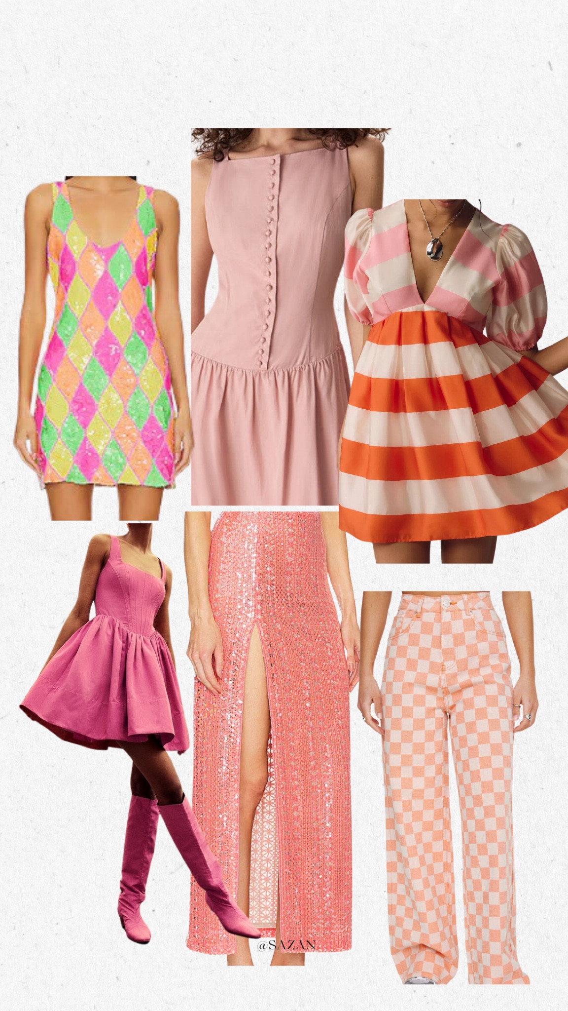 Colorful outfit inspiration 👗

#dresses #revolve #sequins #checkered #stripes 

#LTKStyleTip #LTKParties #LTKWedding