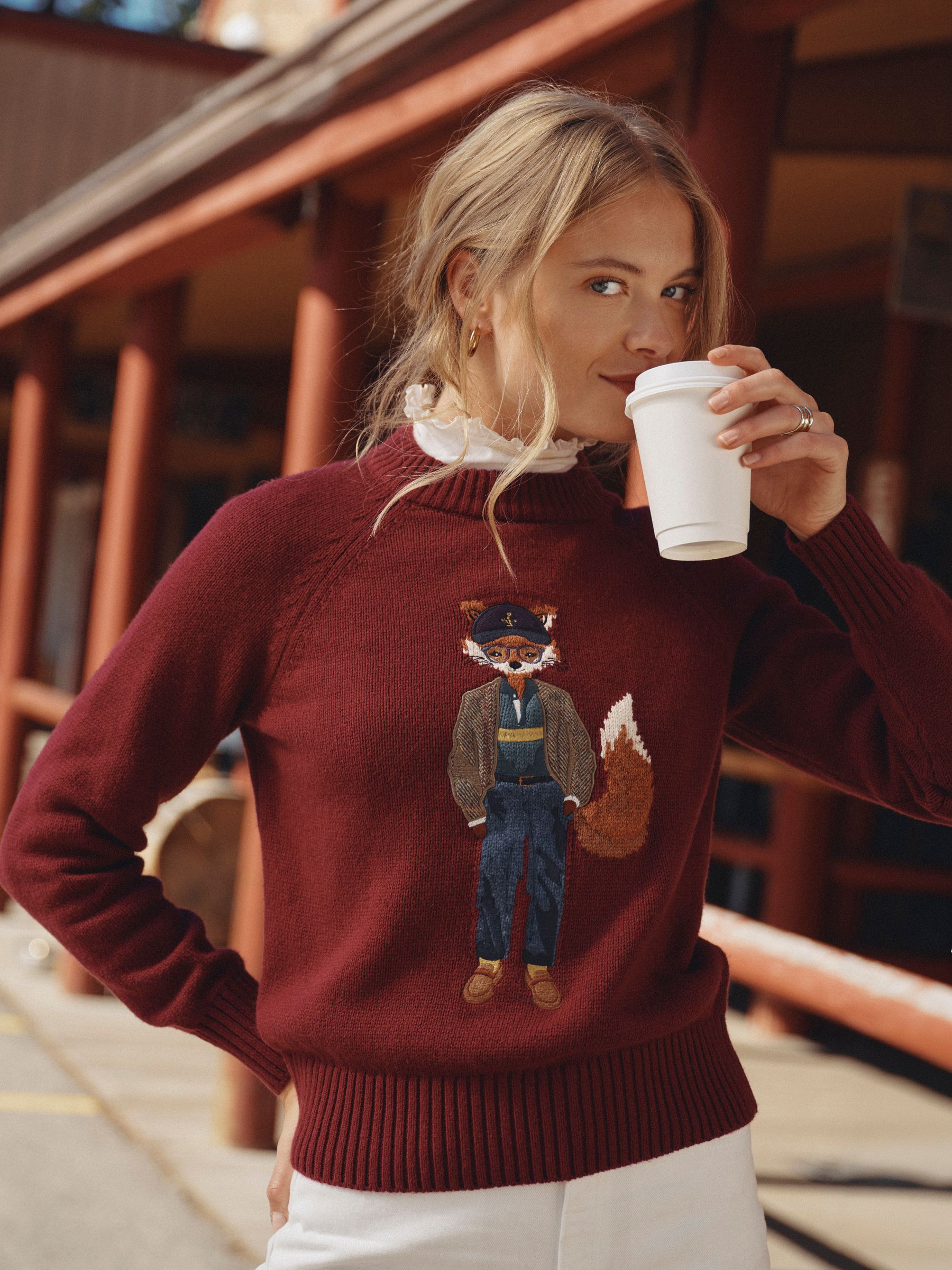 Cotton Blend Crew Neck Knitted Jumper | Joules
