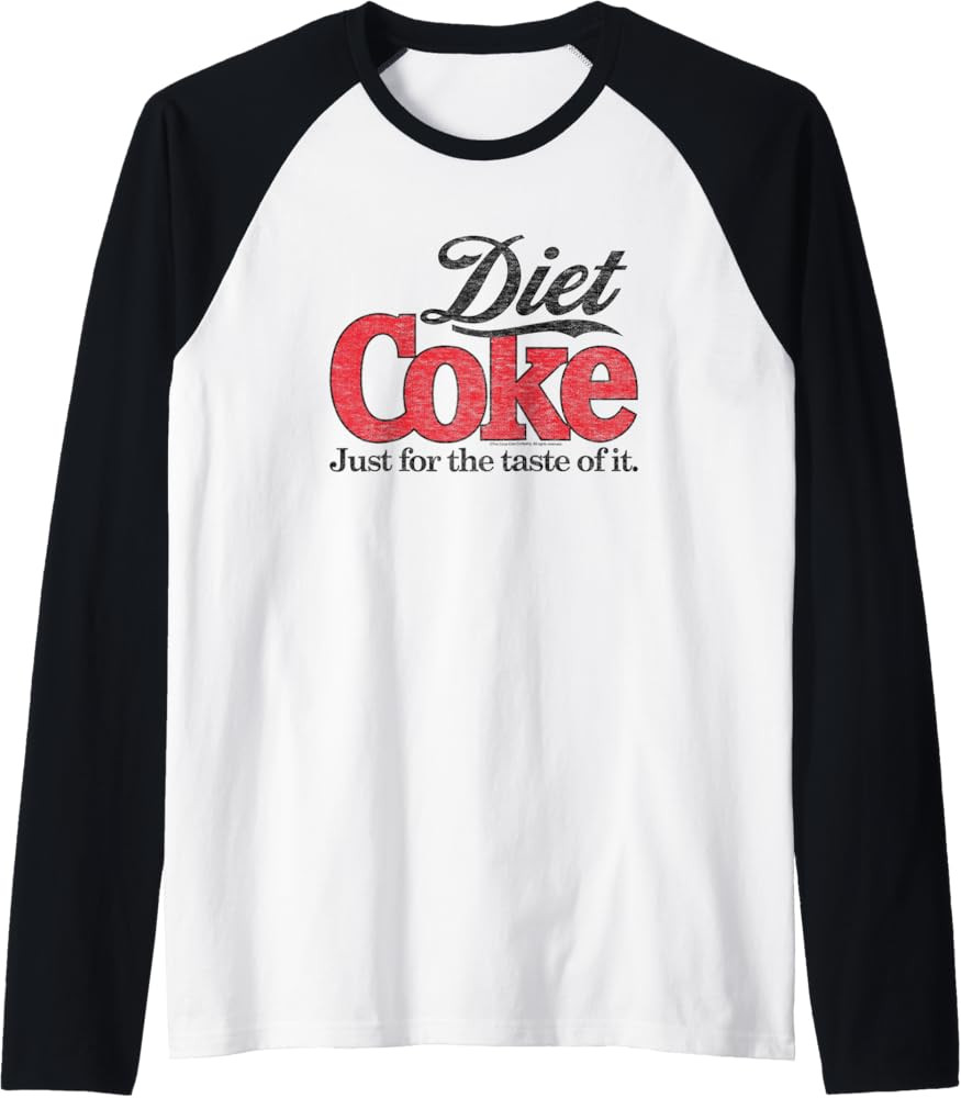 Coca-Cola - Diet Coke Retro Logo Raglan Baseball Tee | Amazon (US)