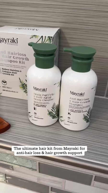 Your ultimate hair kit from @hairmayraki ✨💚 #hairmayrakipartner 
This is the best hair kit for anti-hair loss + hair growth support👏🏻 sulfate-free + paraben free products to gently cleanse and purify your scalp. I love the repair treatments too - especially since I have bleached my hair. These products are literally self-care in a bottle😇 #hairmayraki #hairmayrakireview #hairmayrakibeauty 

✨ Use code “Kristin_15” for a discount ✨