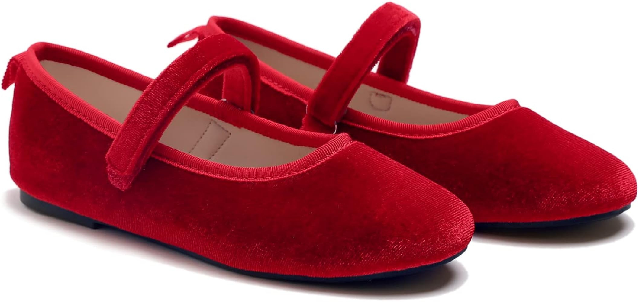 FEVERSOLE Girls Cute Dress Mary Jane Shoes Soft Party Holiday Ballet Flats | Amazon (US)