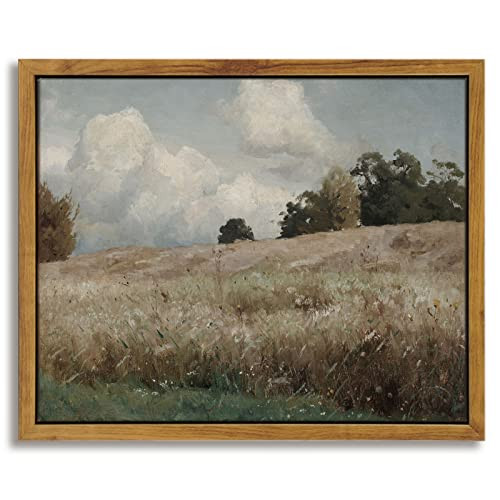 InSimSea Framed Canvas Wall Art Vintage Decor, The Vast Grassland Framed Wall Art Room Eclectic Decor, Canvas Wall Art for Living Room Decor and Accessories, Bedroom Home Bathroom Wall Decor, 8"x10" | Amazon (US)