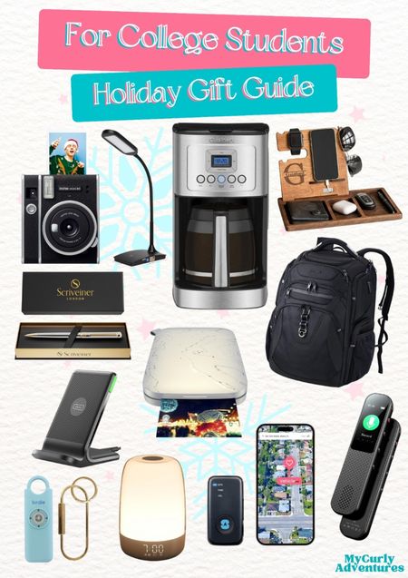 Show how proud you are of their college adventure with these amazing gift ideas. Elevate their experience and make them feel ready to conquer the world! - Fujifilm Instax Mini Instant Camera, LED Desk Lamp with USB Port, Programmable Coffee Maker, Personalized Wooden Docking Station, Silver Chrome Ballpoint Luxury Pen, Portable Instant Photo Printer, Travel Laptop Backpack, Fast Wireless Charging Station, Personal Safety Alarm Keychain, Mini GPS Tracker Device, Night Light with Sunrise Stimulation Alarm Clock, Voice Activated Dictaphone

Best Christmas Gift Ideas for College Students, gifts for him, gifts for her, white elephant gifts, secret santa, yankee swap, exchange gift ideas, holiday gift, thanksgiving gift, Christmas gift, birthday gift, personalized gift, Valentines gift, Walmart, Etsy, Amazon, gift ideas, surprise gift, seasonal gift, gift shopping, holiday shopping, Christmas shopping

#LTKHoliday #LTKGiftGuide #LTKfindsunder50 #LTKfindsunder100 #LTKsalealert #LTKfamily #LTKparties #LTKSeasonal #LTKstyletip #LTKtravel #LTKitbag