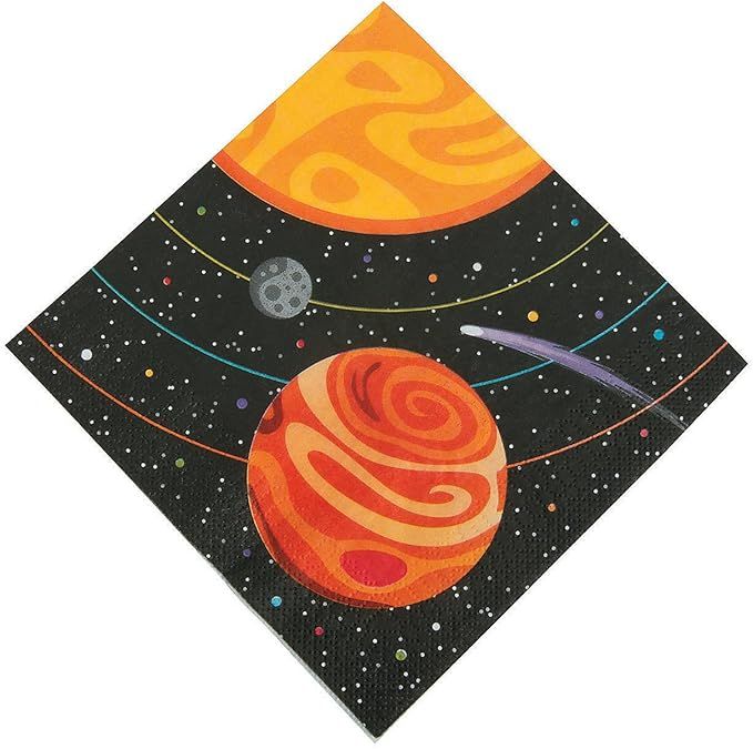Space Party Luncheon Napkins - Party Supplies - 16 Pieces | Amazon (US)