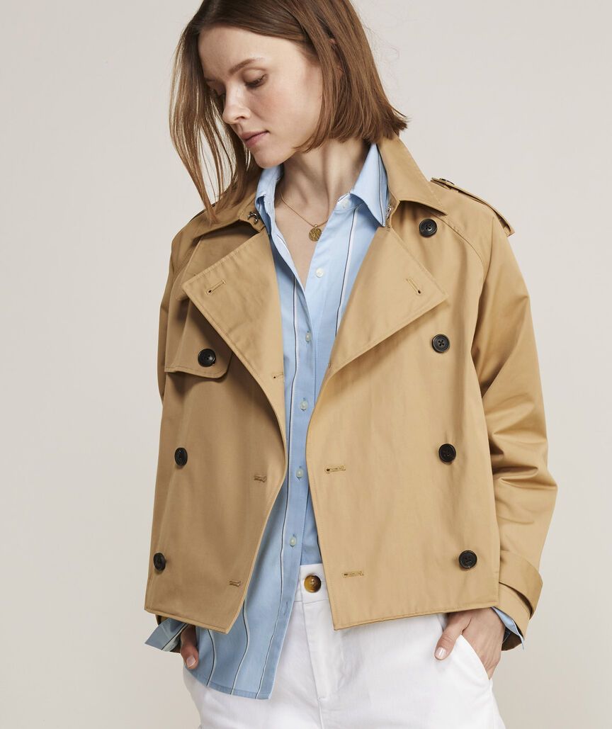 Cropped Trench Coat | vineyard vines