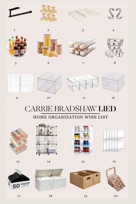Some of my favorite organizational pieces to kick off the new year! 

Get a full list of links on CatrieBradshawLied.com

#LTKhome
