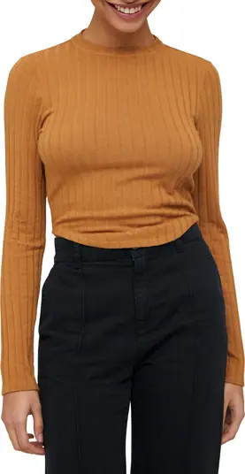 Long Sleeve Crop Rib Top | Nordstrom